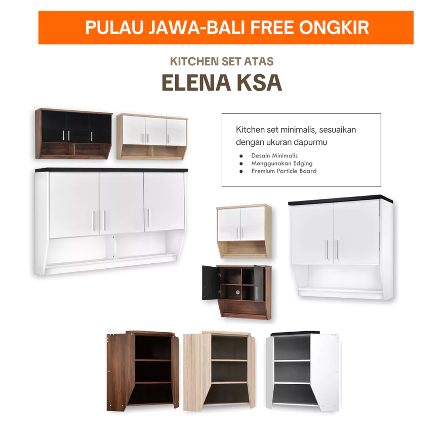 Cubic Kitchen Set 3 Pintu Minimalis - Rak Atas Dapur - ELENA KSA 3P -10