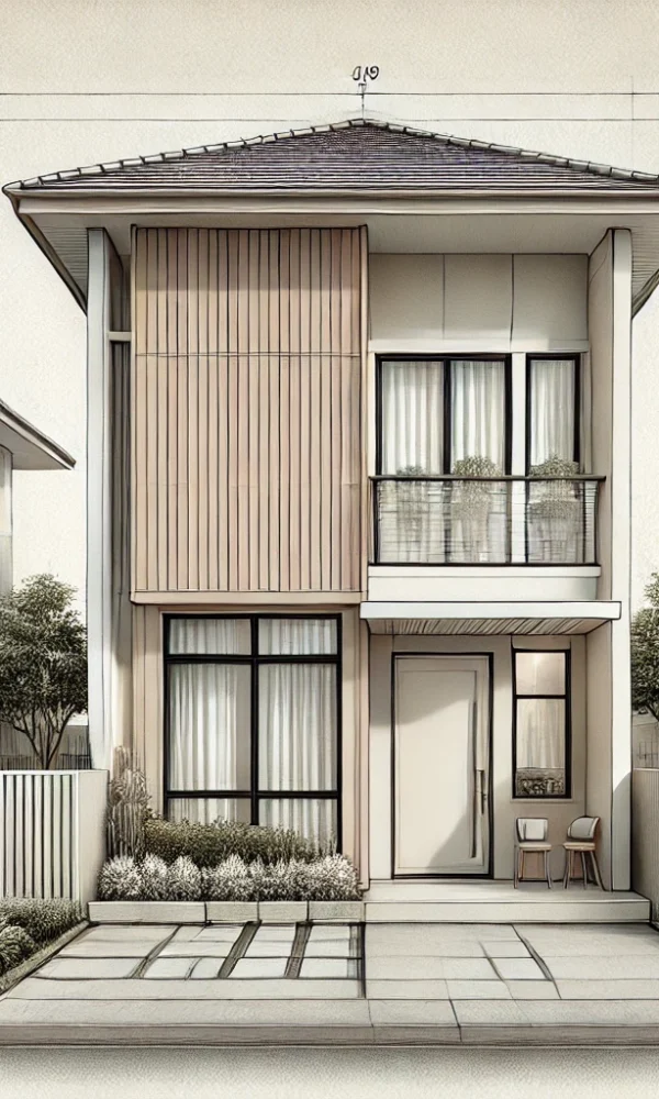 Renovasi Tampak Depan Rumah Subsidi Type 36 Modern