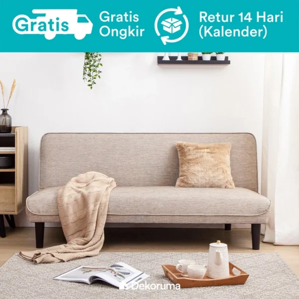 Sofa Bed Minimalis: Lipat Santai untuk Ruang Tamu & Kain Woven