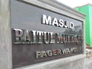 Jasa Huruf Timbul Papan Nama Masjid - jasa huruf timbul murah