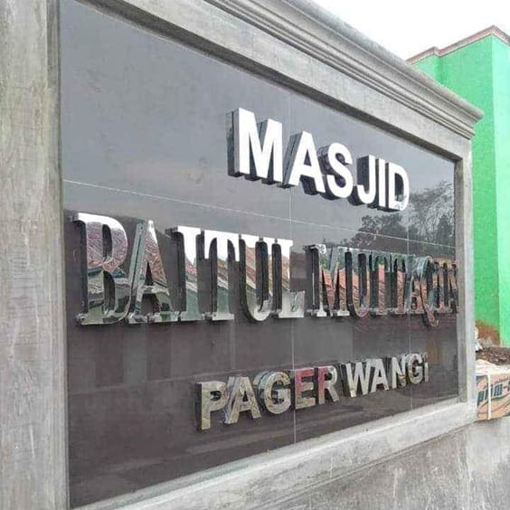 Jasa Huruf Timbul Papan Nama Masjid