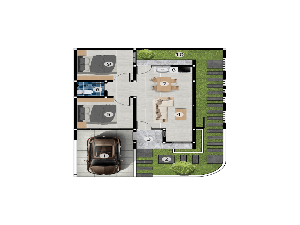 Denah Rumah Minimalis dengan Konsep Skandinavia