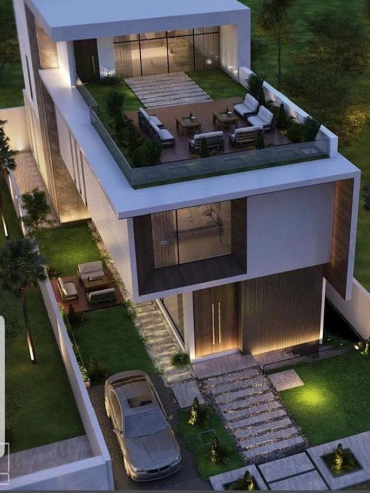 Desain Rumah Minimalis dengan Rooftop Fungsional