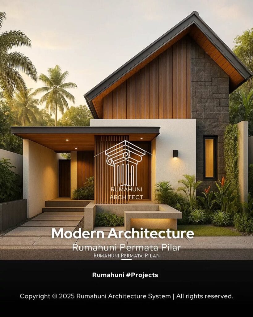 Rumah Minimalis dengan Sentuhan Tropis Modern