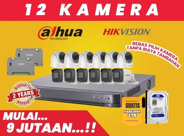 Jasa Pasang CCTV per titik 12 Kamera