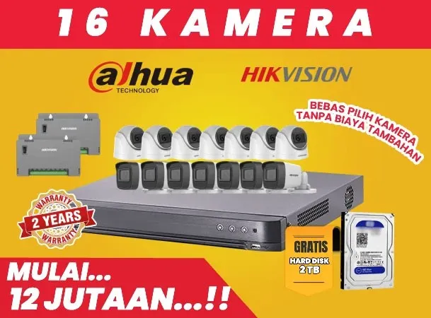 Jasa Pasang CCTV per titik 16 Kamera.