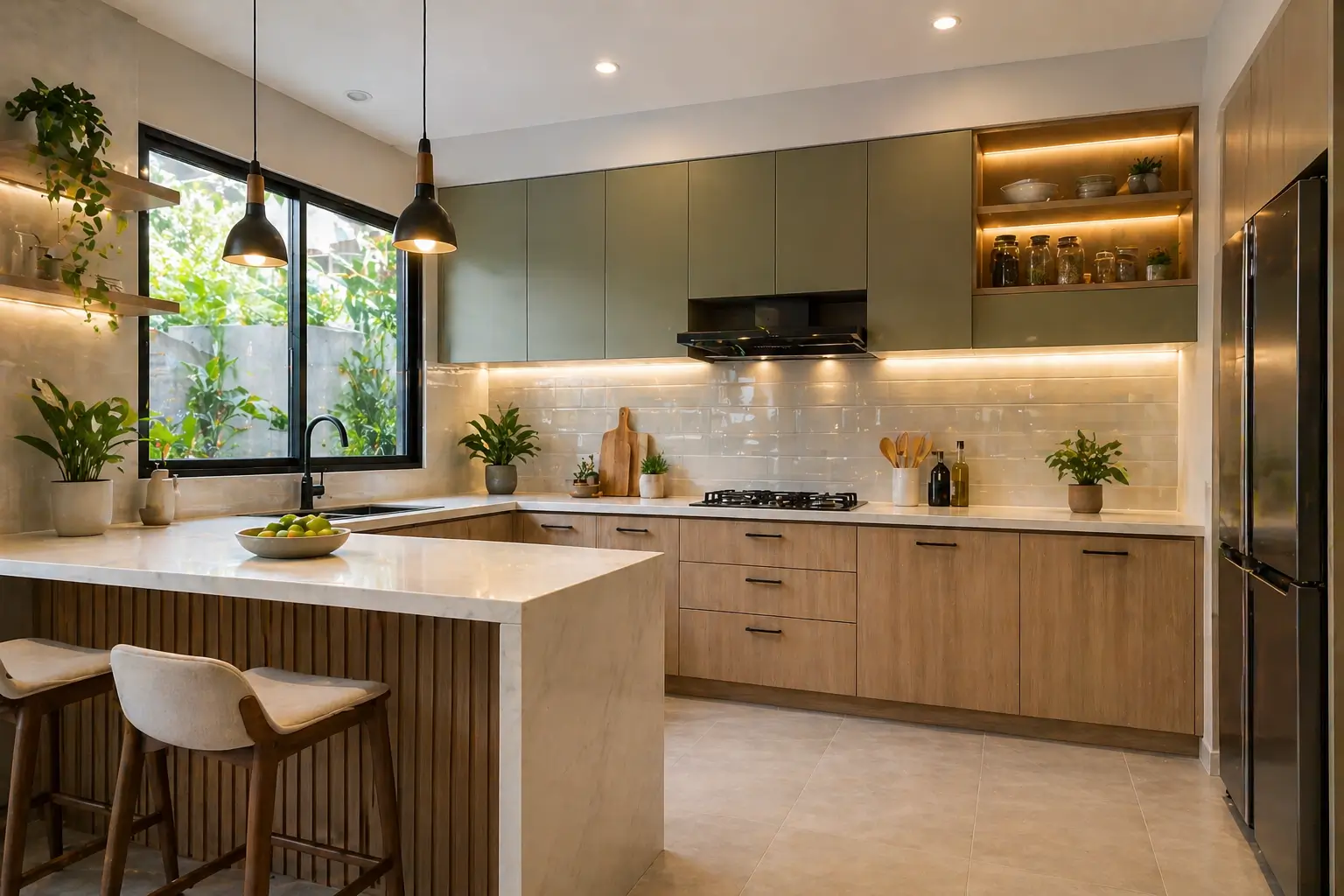 Renovasi dapur rumah Jakarta modern minimalis
