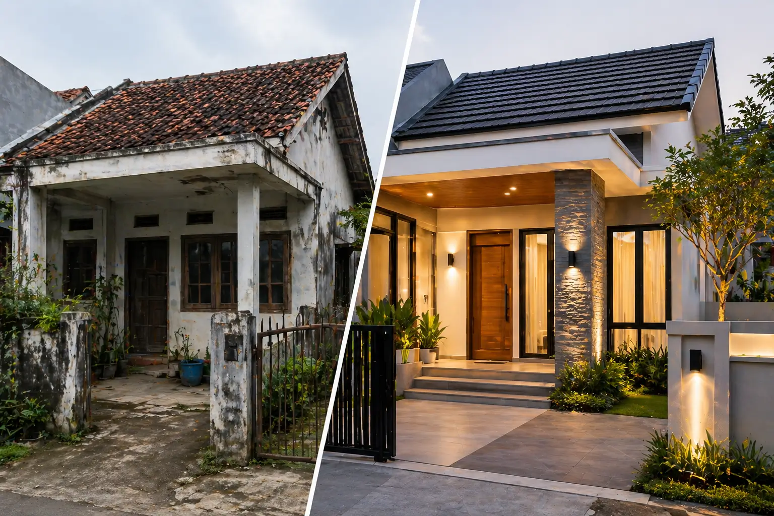Renovasi rumah total di Jakarta modern minimalis