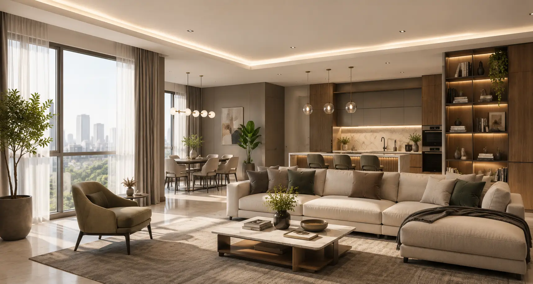 Desain interior apartemen minimalis modern estetik