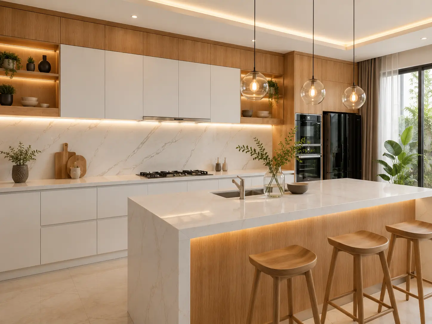 Countertop granit dan quartz untuk dapur