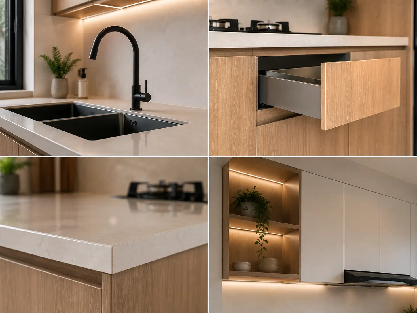 Detail finishing dan kualitas kitchen set custom