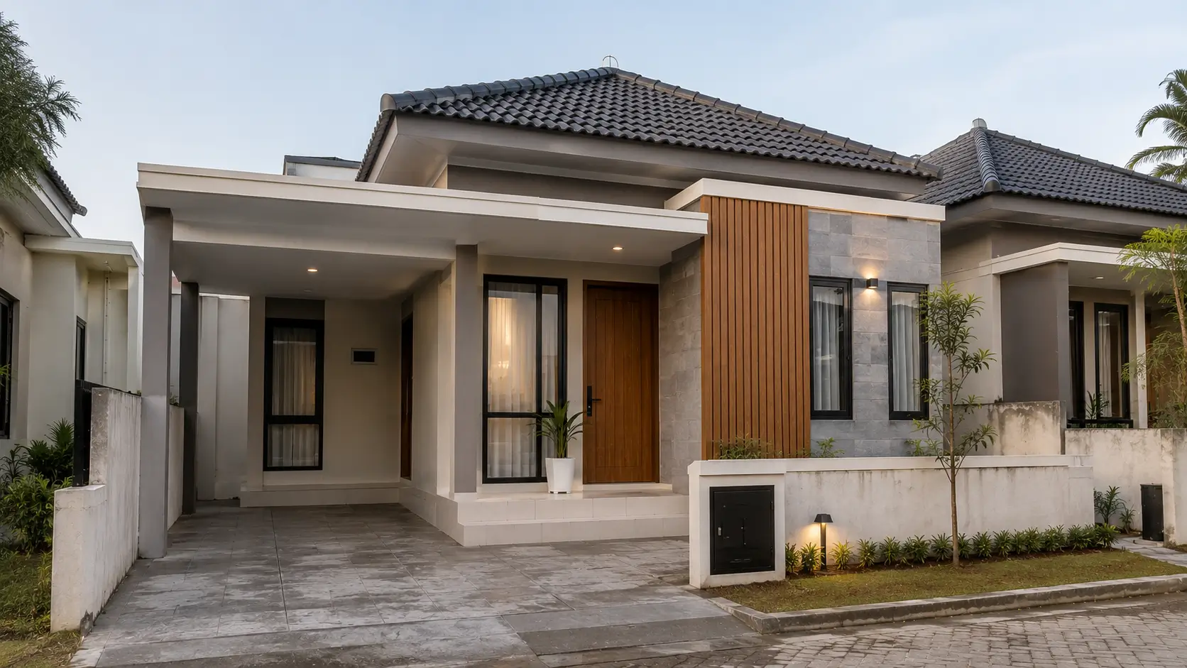 Hasil pembangunan rumah minimalis 1 lantai