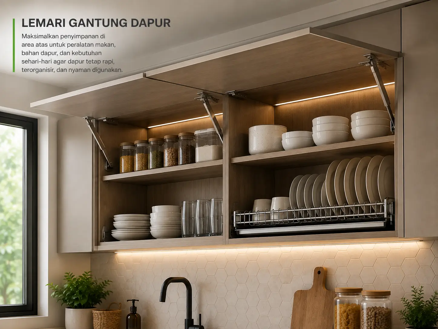 Lemari gantung dapur custom kitchen set
