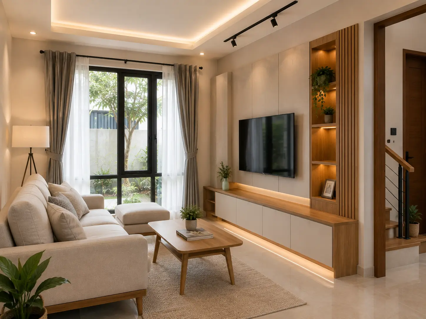 Jasa renovasi ruang tamu rumah dengan desain modern