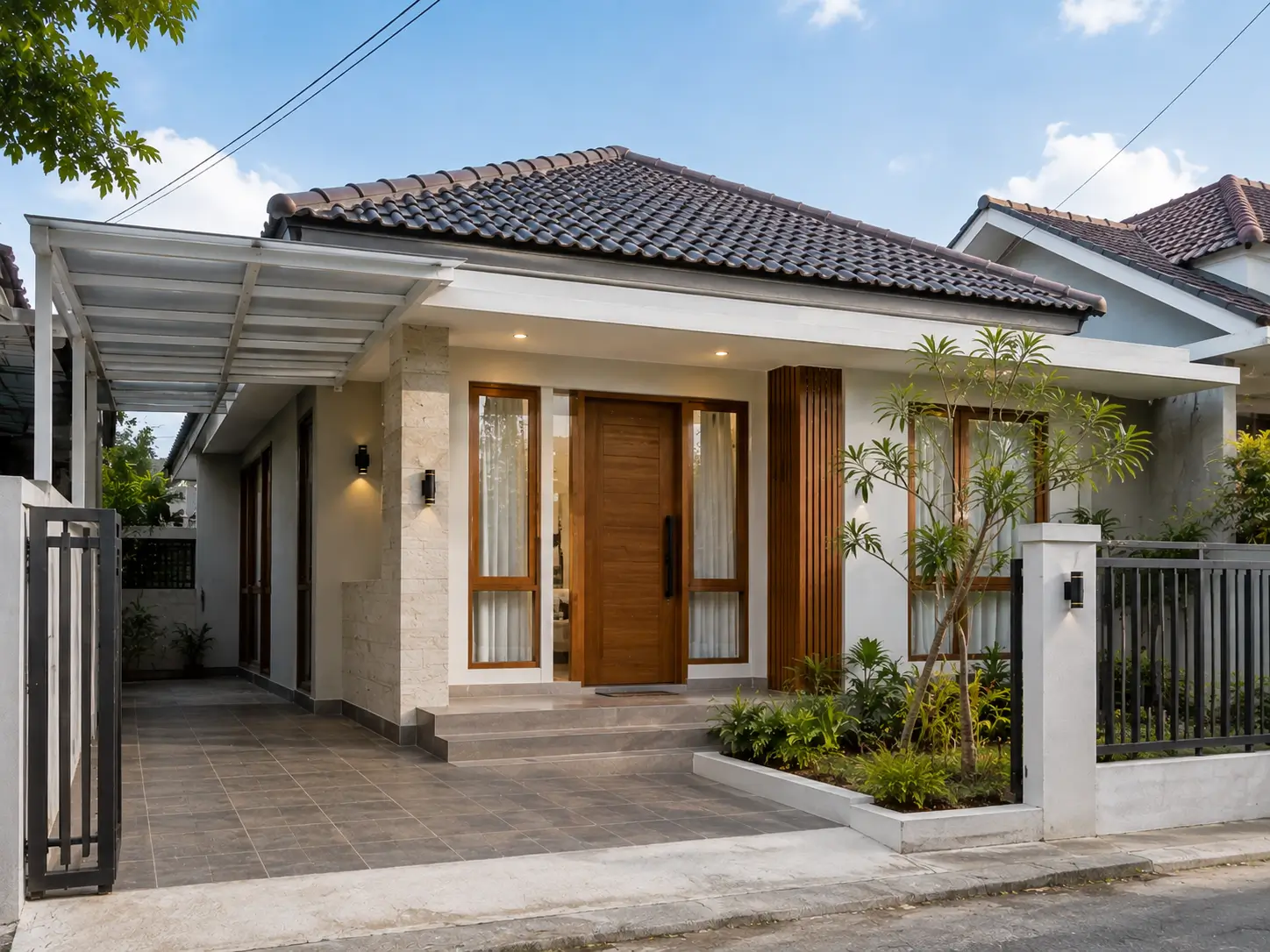 Renovasi rumah 1 lantai dengan desain yang lebih modern