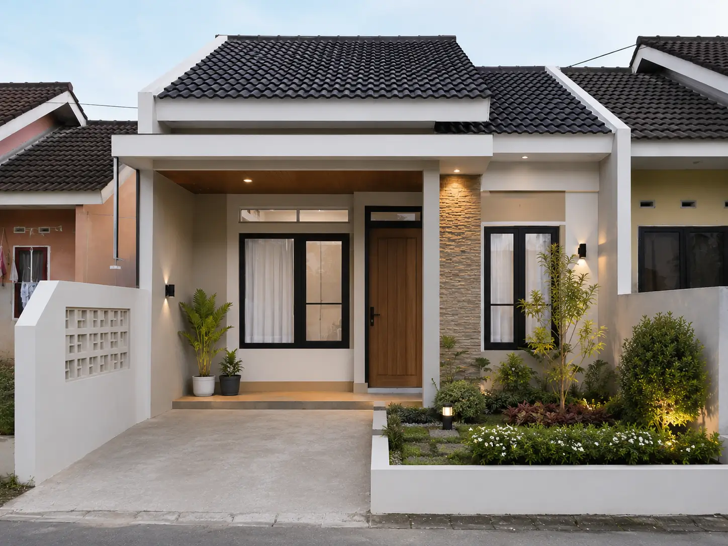 Tampak depan rumah subsidi setelah renovasi