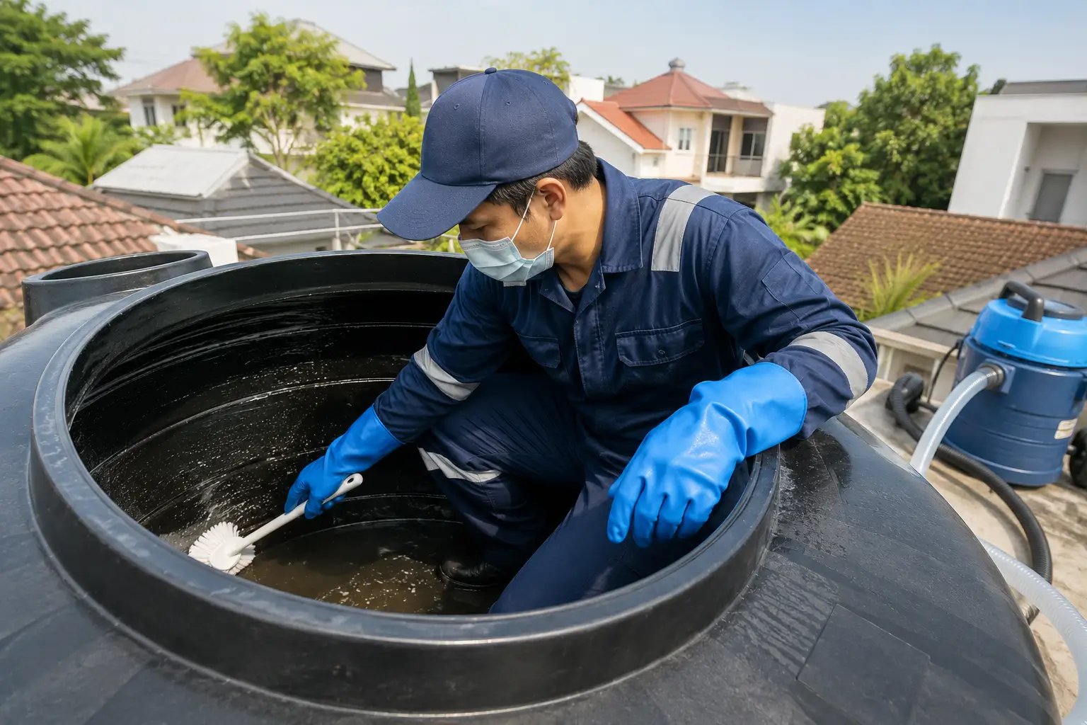 Jasa cuci toren rumah profesional